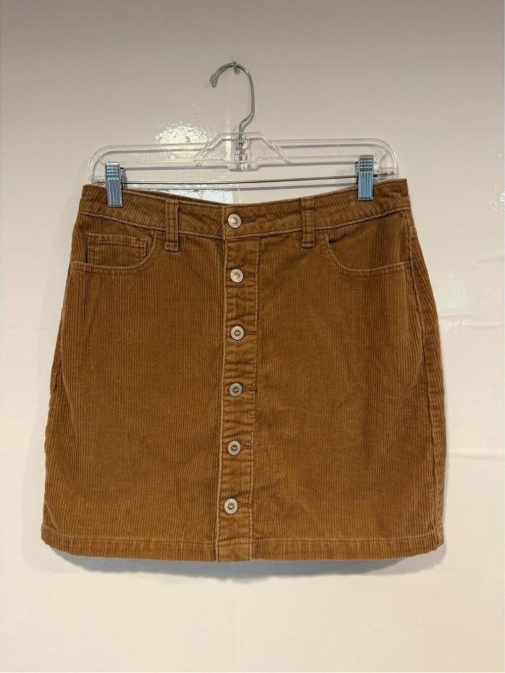 Hollister Button-Front Corduroy Skirt
